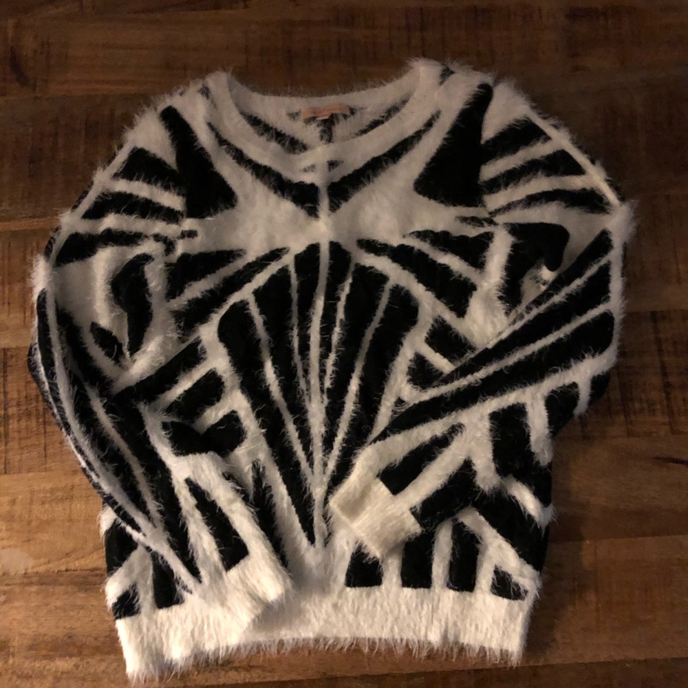Black and white sweater